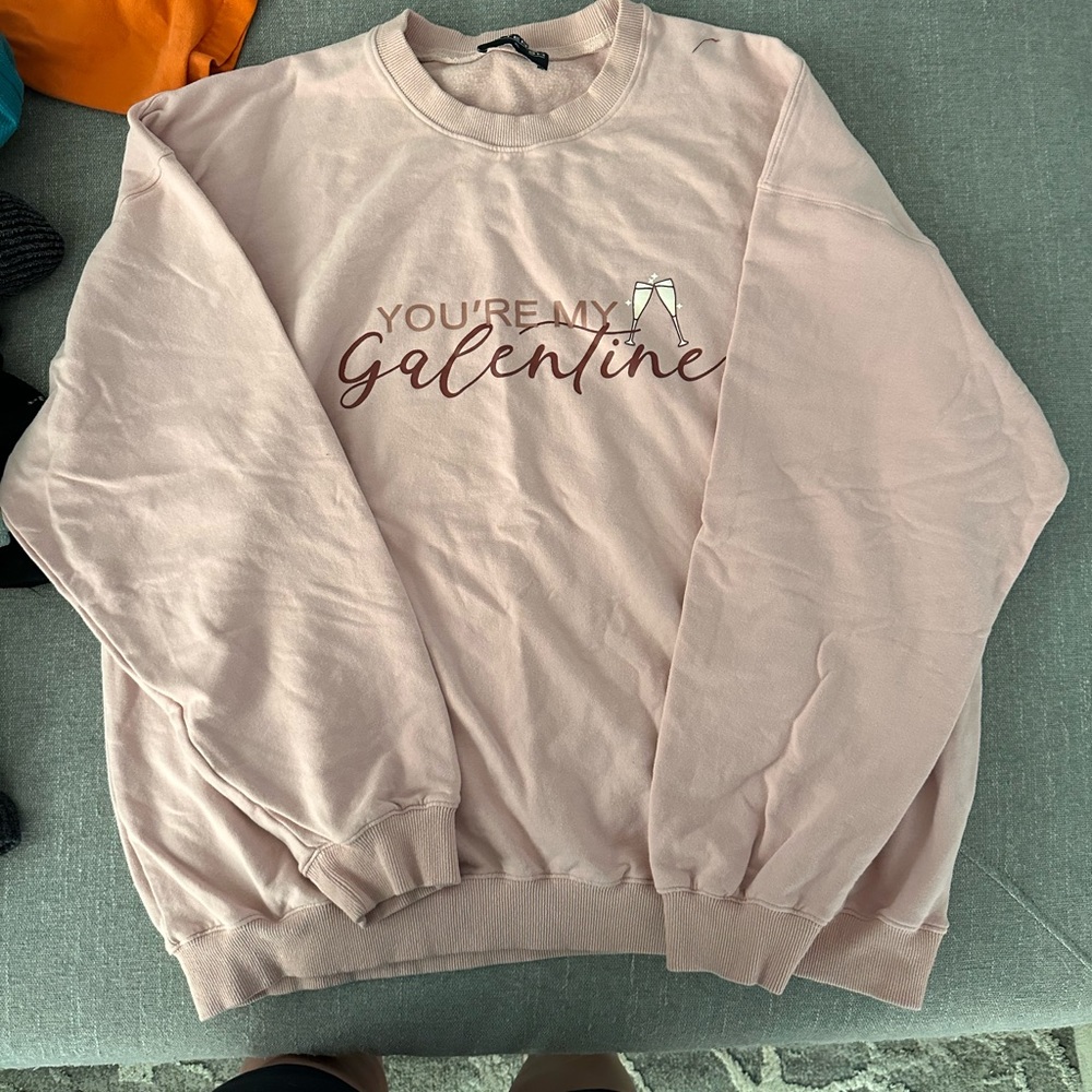 Kittensh Pink Crew Neck Sweat Shirt